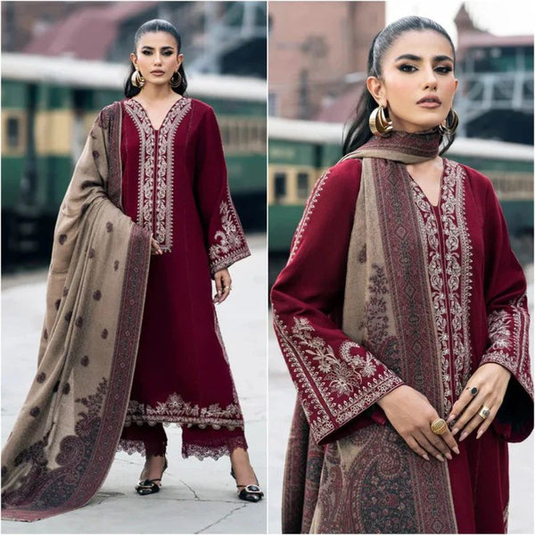 Sapphire on  Dhanak with Pashmina wool  shawl
