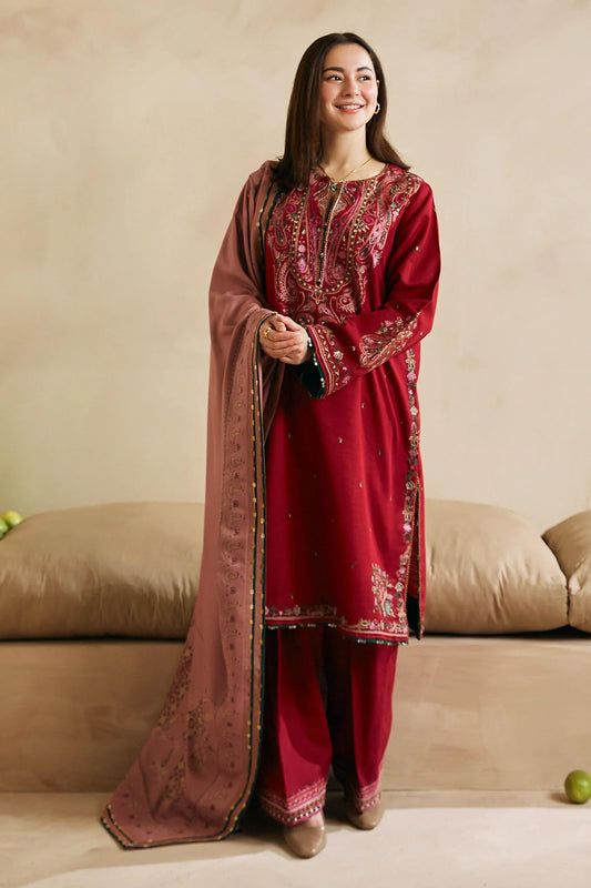 Coco by Zara Shah jahan on Dhanak with Emb Shawl